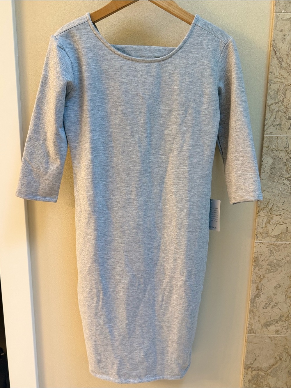 Women's Heather Gray Jersey 3/4-Sleeve Dress - XS - NWT